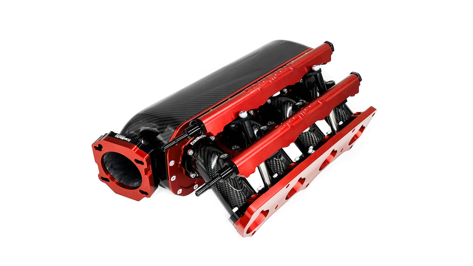PracWorks Honda K-series Dual Injector Intake Manifold 20° Plenum (Polished)