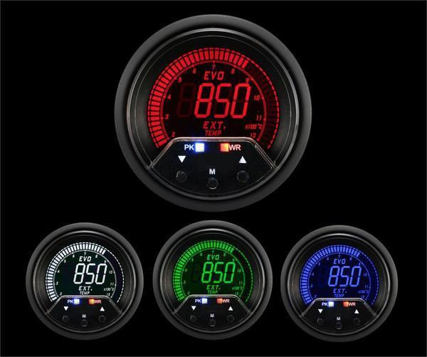 Prosport 52mm Premium Evo Series Electrical Exhaust Gas Temperature Gauge (216EVOEGT-PK-R.F).