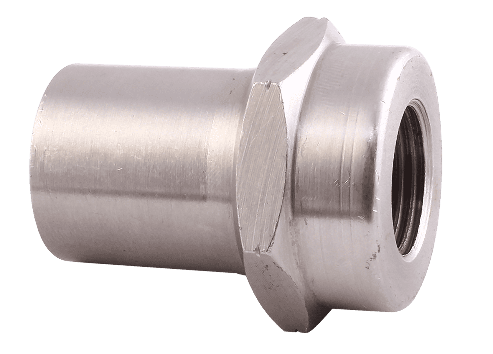 QA1 3/4” OD / LH 3/8-24 Thread / .058 Wall Hex Tube Adapter (1845-101).