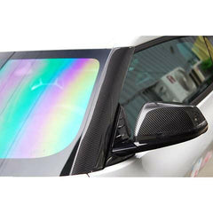 Rexpeed Carbon Fiber Exterior A-Pillar Cover | 2020-2021 Toyota Supra (TS31/M).