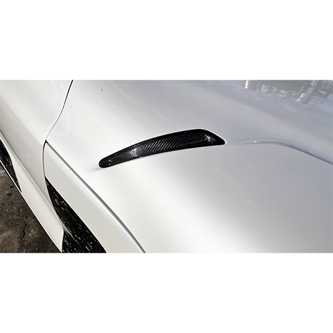 Rexpeed Dry Carbon Fiber Hood Vent Covers | 2020-2021 Toyota Supra (TS57/M).