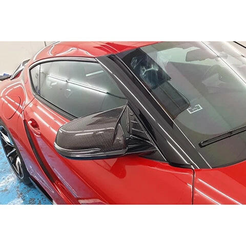 Rexpeed Carbon Fiber Mirror Cap Replacements | 2020 Toyota Supra (TS37/M).
