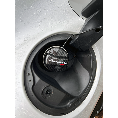 Rexpeed Dry Carbon Competition Gas Cap Cover | 2020-2021 Toyota Supra (TS69).