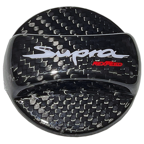 Rexpeed Dry Carbon Competition Gas Cap Cover | 2020-2021 Toyota Supra (TS69).