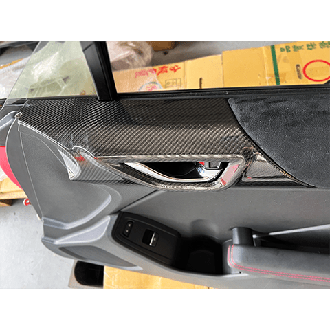 Rexpeed Dry Carbon Door Trim Cover Set | 2022-2023 Subaru BRZ/Toyota GR86 (FR122).