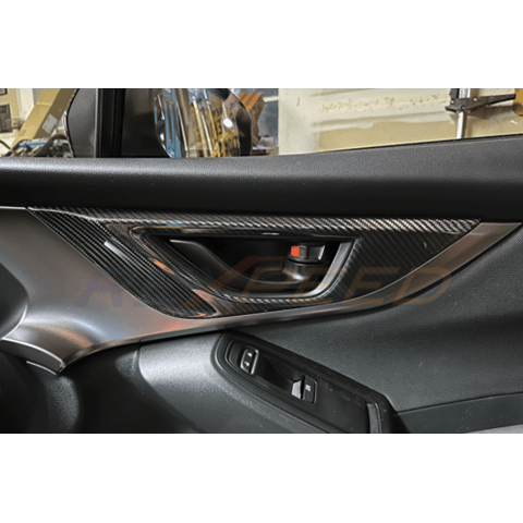 Rexpeed Dry Carbon Door Handle Trim Cover Set - 4pcs | 2022+ Subaru WRX (G99).