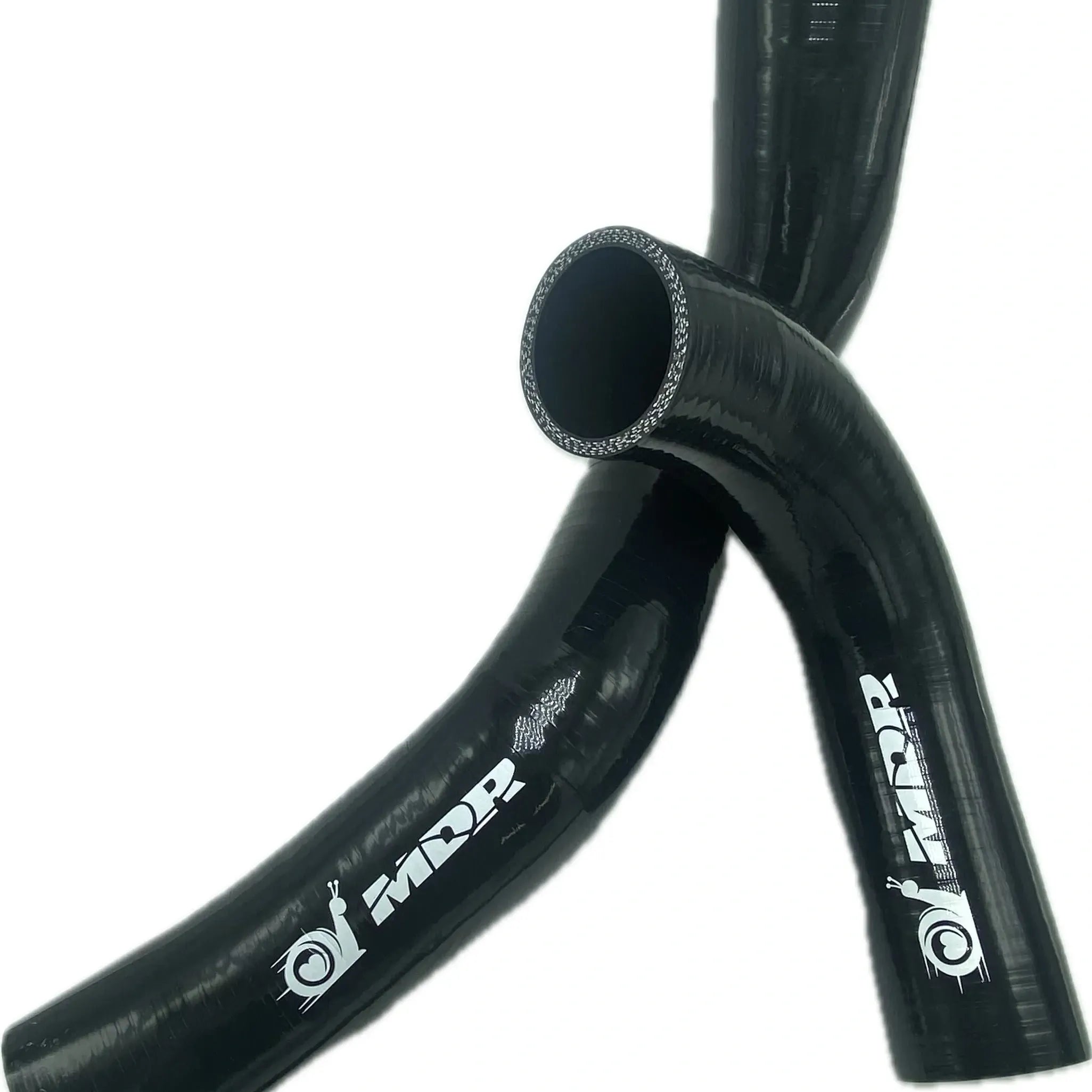 Black silicone intercooler hose kit with MDR logo for Civic Type R
