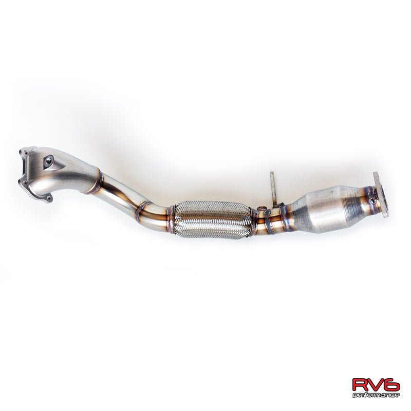 RV6 2012-2015 Civic SI Bellmouth Downpipe with Metallic HFC Kit.