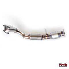 RV6 2012-2015 Civic SI Bellmouth Downpipe with Metallic HFC Kit.