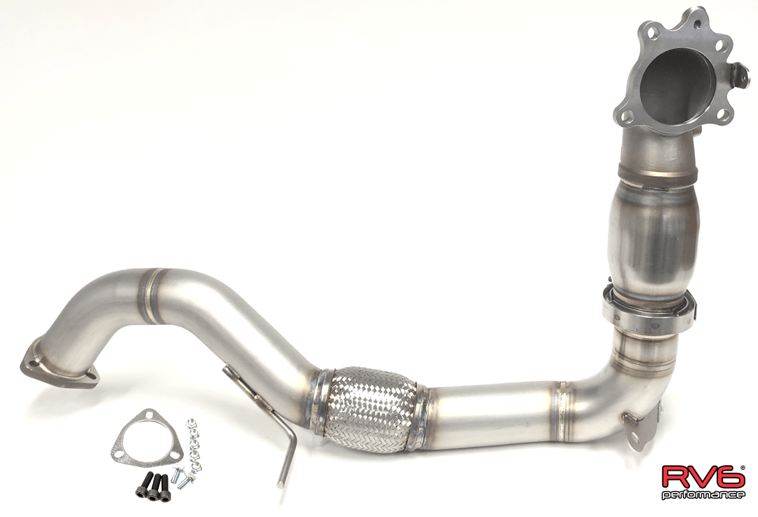 RV6 Catted Downpipe & Front Pipe Combo for 17-21 Civic SI.