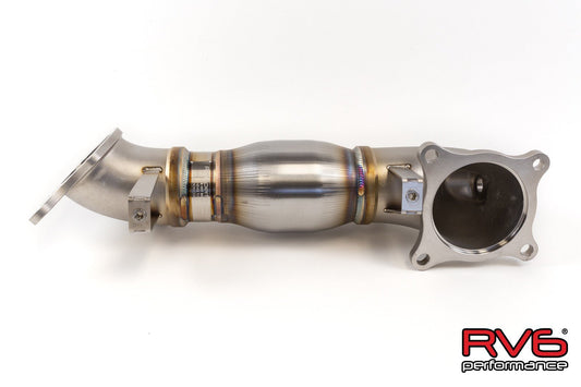 RV6 High Temp Catted Downpipe for 17+ Civic Type-R ITS 2.0T FK8/FL5/DE5.