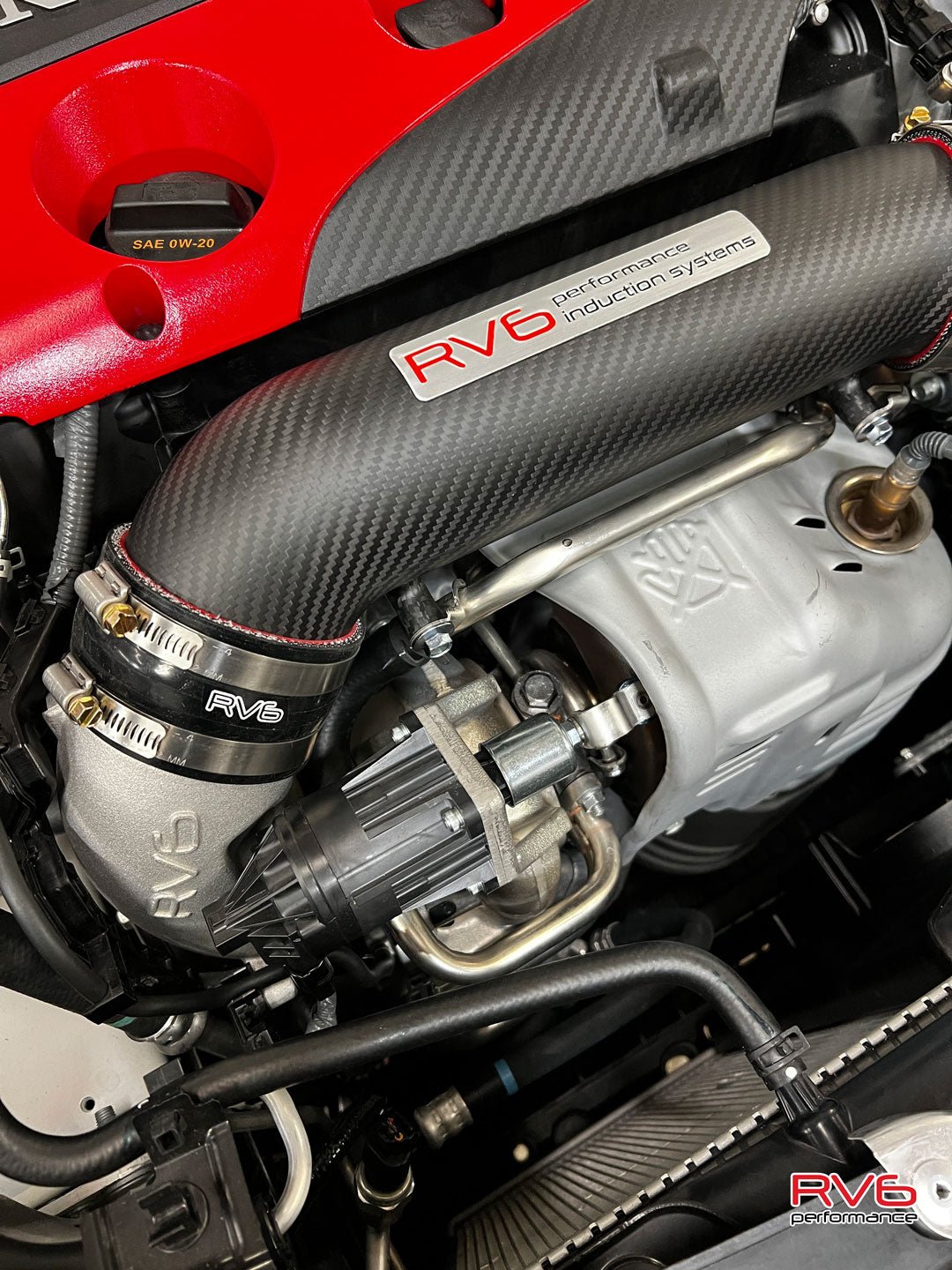 RV6 R660AS Antisurge / T51R RED Ball Bearing Turbo for (FL5/DE5)  2.0T with CF Inlet pipe.
