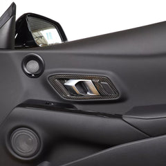 Carbon Fiber Interior Door Handle Frame Cover - Toyota GR Supra 2020-23.