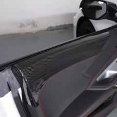 Carbon fiber Interior Door Upper Panel trim Cover - Corvette C8 20-25.