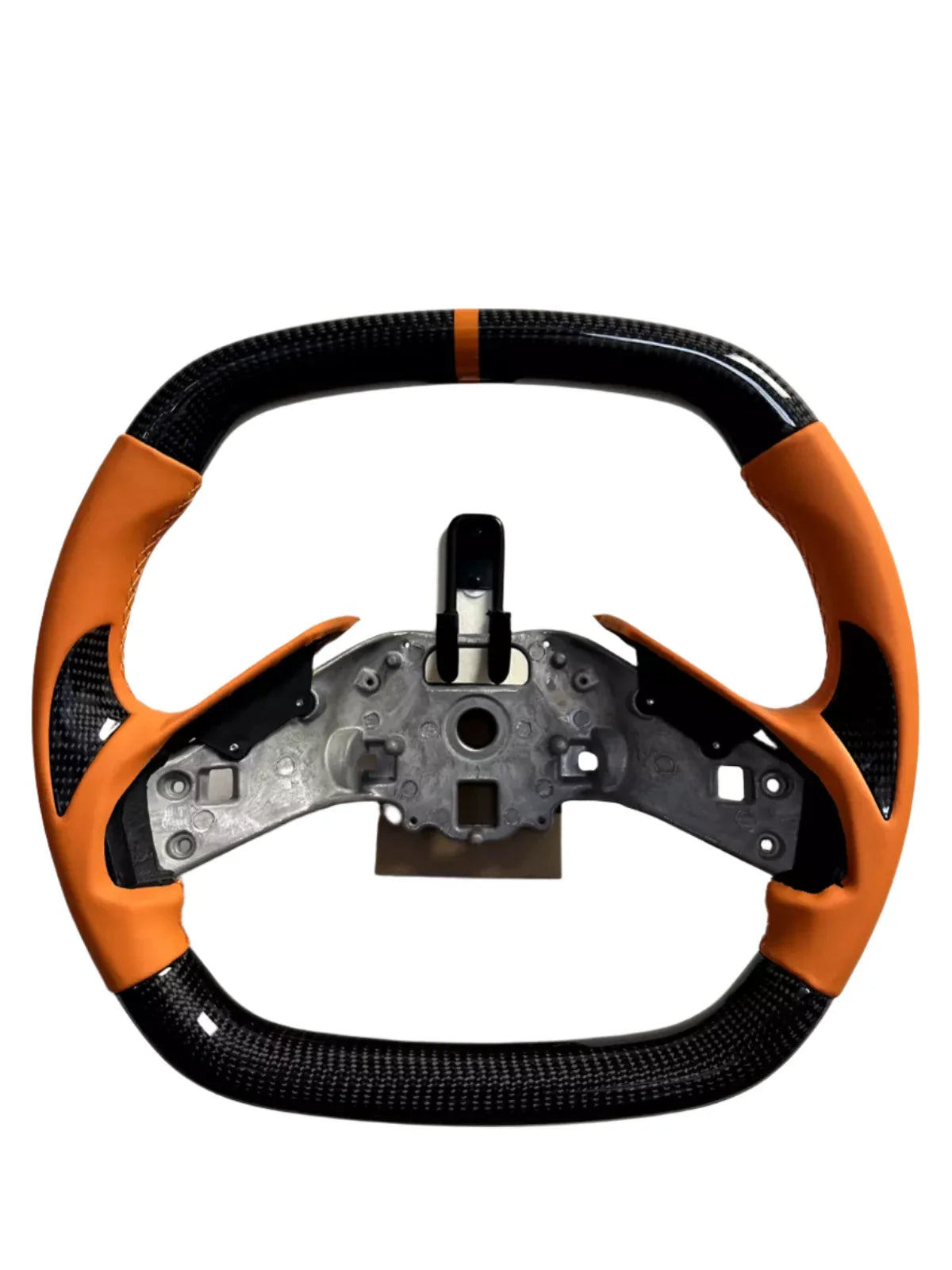 Carbon Fiber Steering Wheel W/ Orange Grip - Corvette C8.