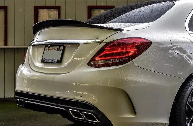 Gloss Black Rear Spoiler - Mercedes Benz W205 C300 C63 / C43 AMG.