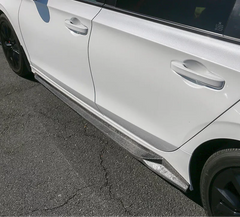 Carbon Fiber Side Skirts Extensions Panel - 22-25 Honda Civic.