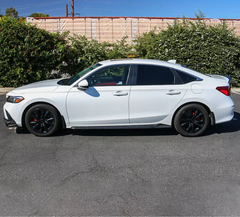 Carbon Fiber Side Skirts Extensions Panel - 22-25 Honda Civic.