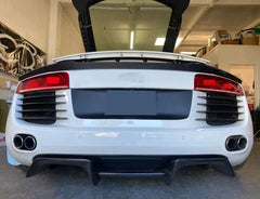 Carbon Fiber Rear Spoiler (3pc) - Audi R8 V8 V10 Gen 1 Coupe 2008-2015.