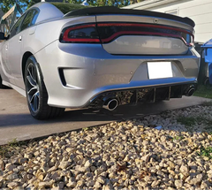 Gloss Black V3 Style Rear Diffuser - 2015-2023 Dodge Charger SRT.