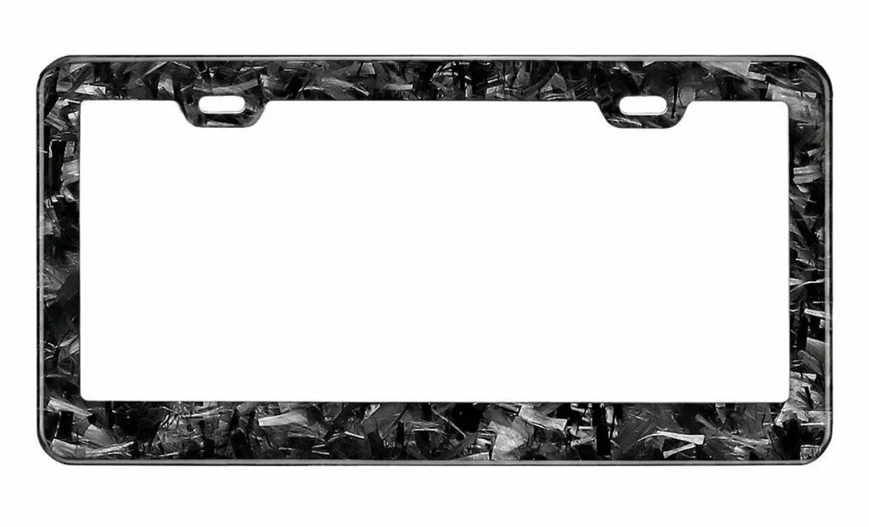 Colored Forged Carbon Fiber Universal License Plate Frame.