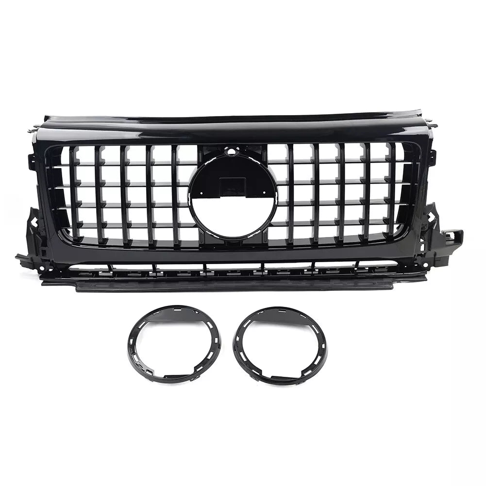 Gloss Black GTR Style Front Bumper Grille - Mercedes Benz G Class W464 G500 G550 2019-24.