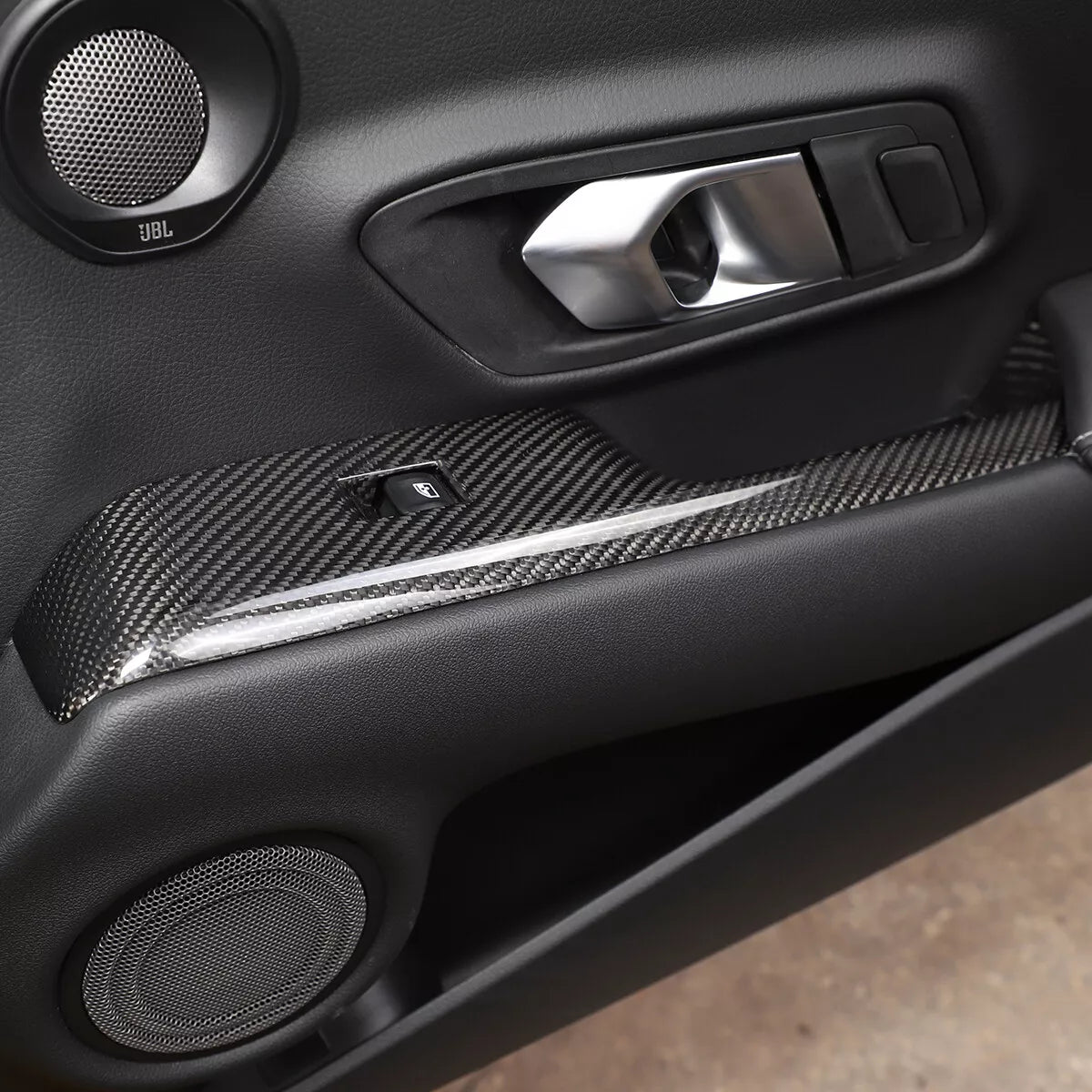 Carbon Fiber Interior Window Lift Panel Trim - Toyota GR Supra 2019-2023.