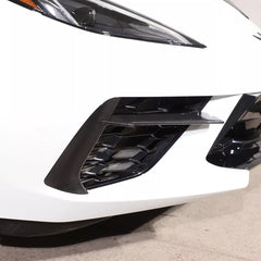 Carbon Fiber Front Bumper Fog Light Lamp Trim - Corvette C8.