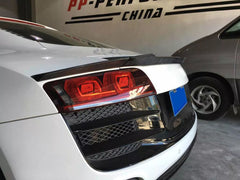Carbon Fiber Rear Spoiler (3pc) - Audi R8 V8 V10 Gen 1 Coupe 2008-2015.