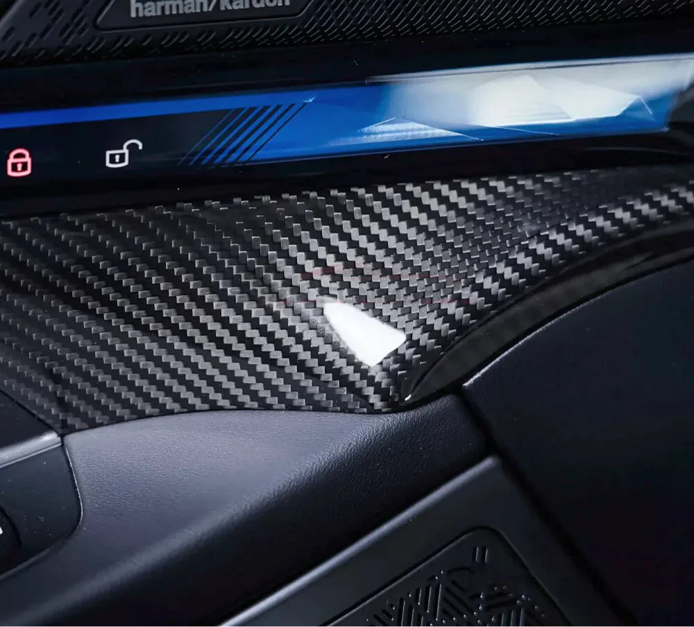 Carbon Fiber Front Door Panel Cover - BMW 5 Series i5 G60 G68 2024+.