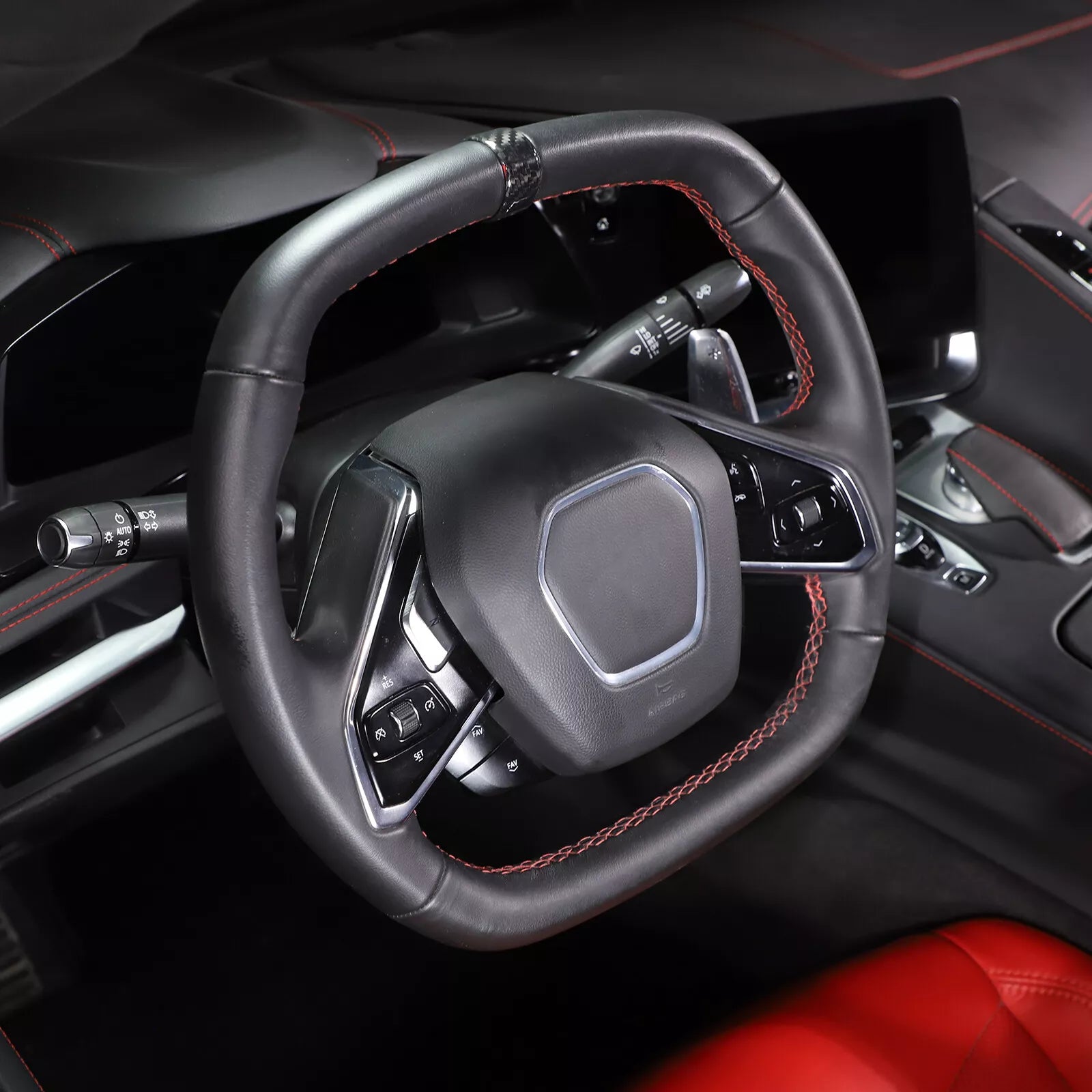 Carbon Fiber Steering Wheel Cover Trim Ring - Corvette C8 2020-2024.