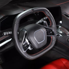 Carbon Fiber Steering Wheel Cover Trim Ring - Corvette C8 2020-2024.