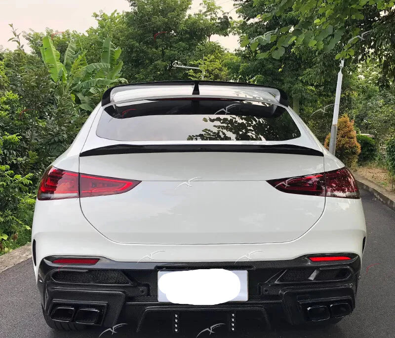 Carbon Fiber Rear Window Roof Spoiler - Mercedes Benz GLE Class Coupe.