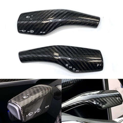 Carbon Fiber Shift Stalk Covers - Tesla Model 3 & Y.