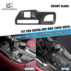 Carbon Fiber Gear Shift Panel Trim Gloss - Toyota Supra A90 MK5.