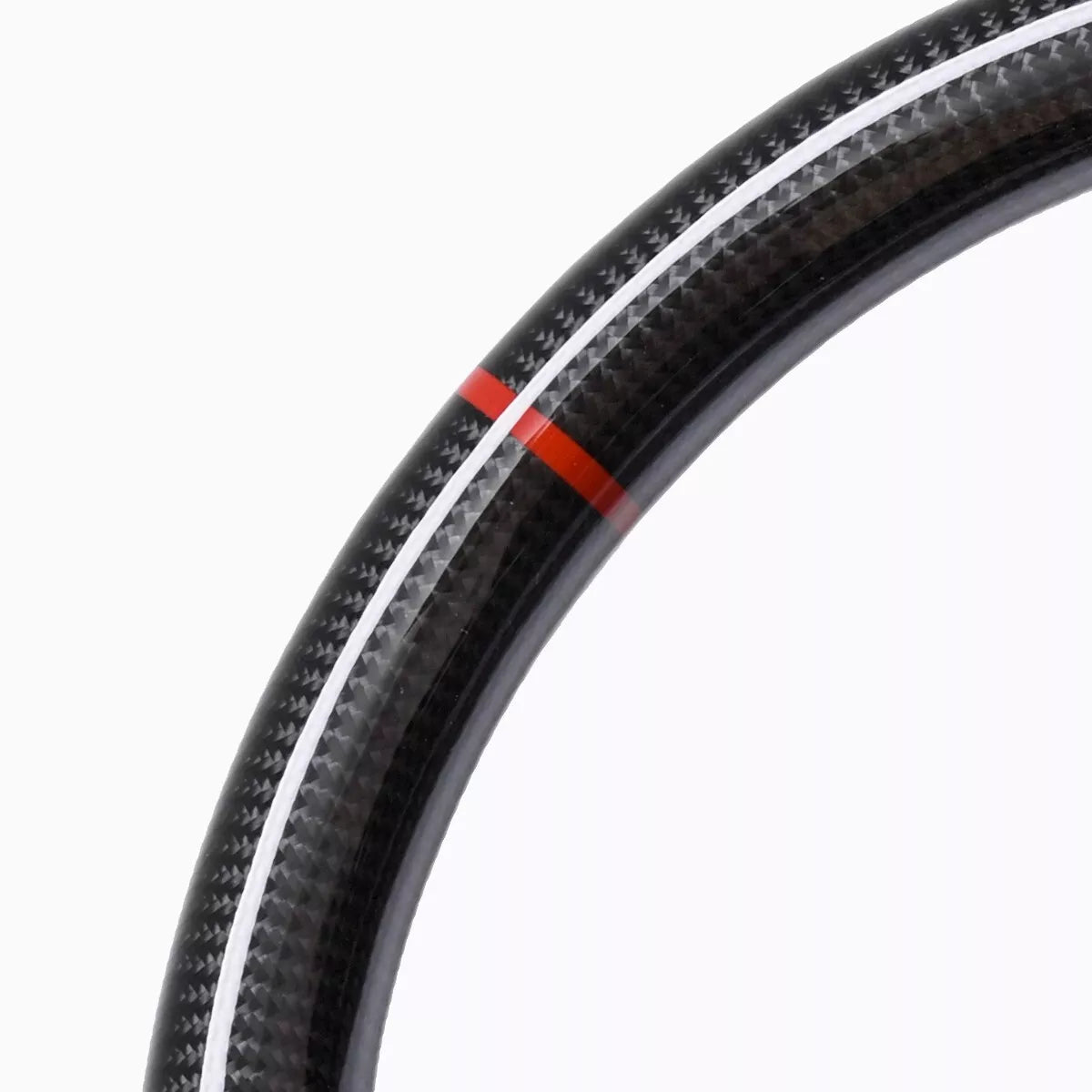 Carbon Fiber Steering Wheel w/ Red Stripe - Lexus IS250/350 & RX350.