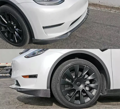 Carbon Fiber Front Lip V2 - 20-24 Tesla Model Y.