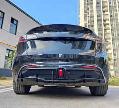 Gloss Black Rear diffuser w/ LED - 20-24 Tesla Model Y.