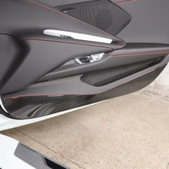 Carbon Fiber Car Door Anti Kick Panel Cover - Corvette C8 2020-2024.