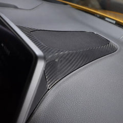 Carbon Fiber Interior DashBoard Speaker Frame Cover Trim - Toyota Supra A90 2019-2024.