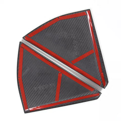 Carbon Fiber Rear Triangle Panel Trim Cover - Corvette C8 Convertible 20-23.