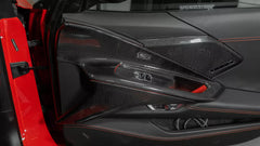 Carbon Fiber Black Inner Door Panel Armrest Cover -  Corvette C8 2020-UP.