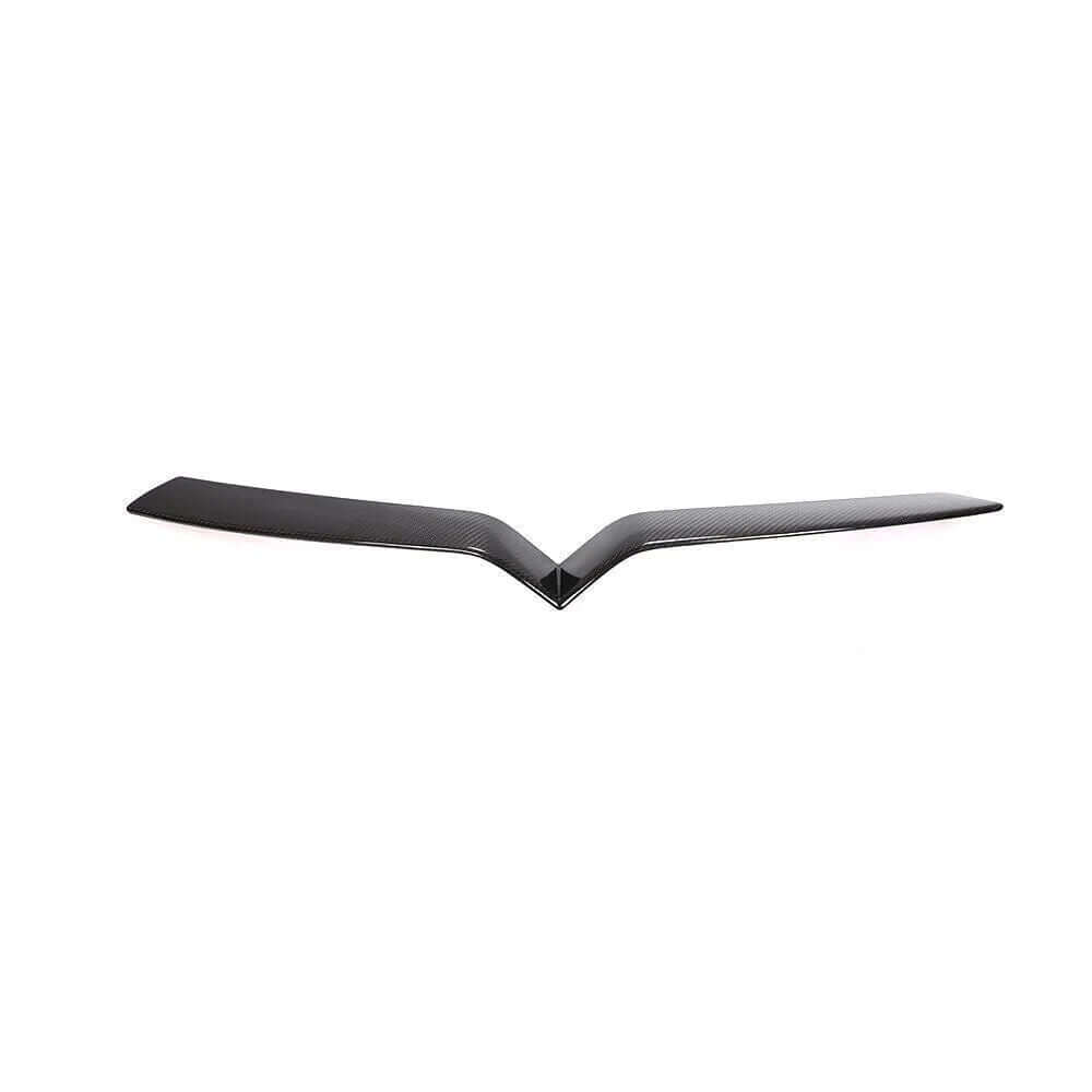 Carbon Fiber Front Center Grille Cover Trim - Tesla Model X.