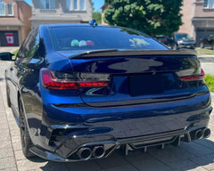 M Sport Gloss Black Rear Diffuser - BMW G20 3 Series prelci M Sport.