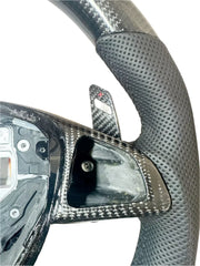 Carbon Fiber Steering Wheel w/  Red Stripe & Paddles - Mercedes CLS63 C63 S63 GLE63 GLS63 CLA45 E63.