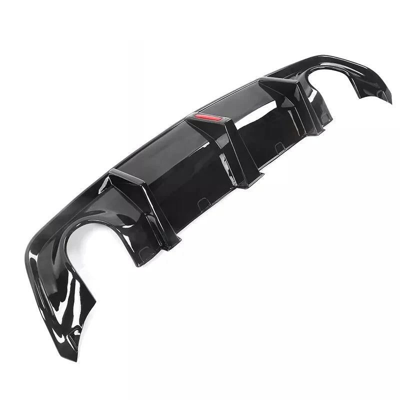 Gloss Black Rear Diffuser W/ Brake Light + Apron Spat - 2020-2023 Charger Widebody.