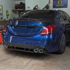 R Style Carbon Fiber Spoiler - Mercedes Benz W205 C Class.