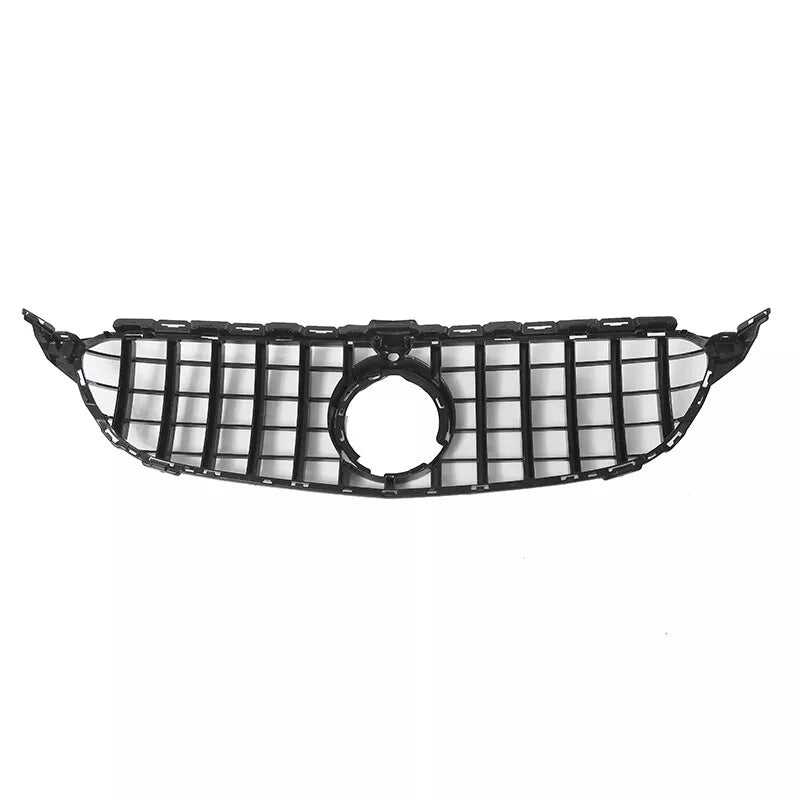 Gloss Black Front Grille w/ LED Logo - Mercedes Benz W205 C43 C250 C300.