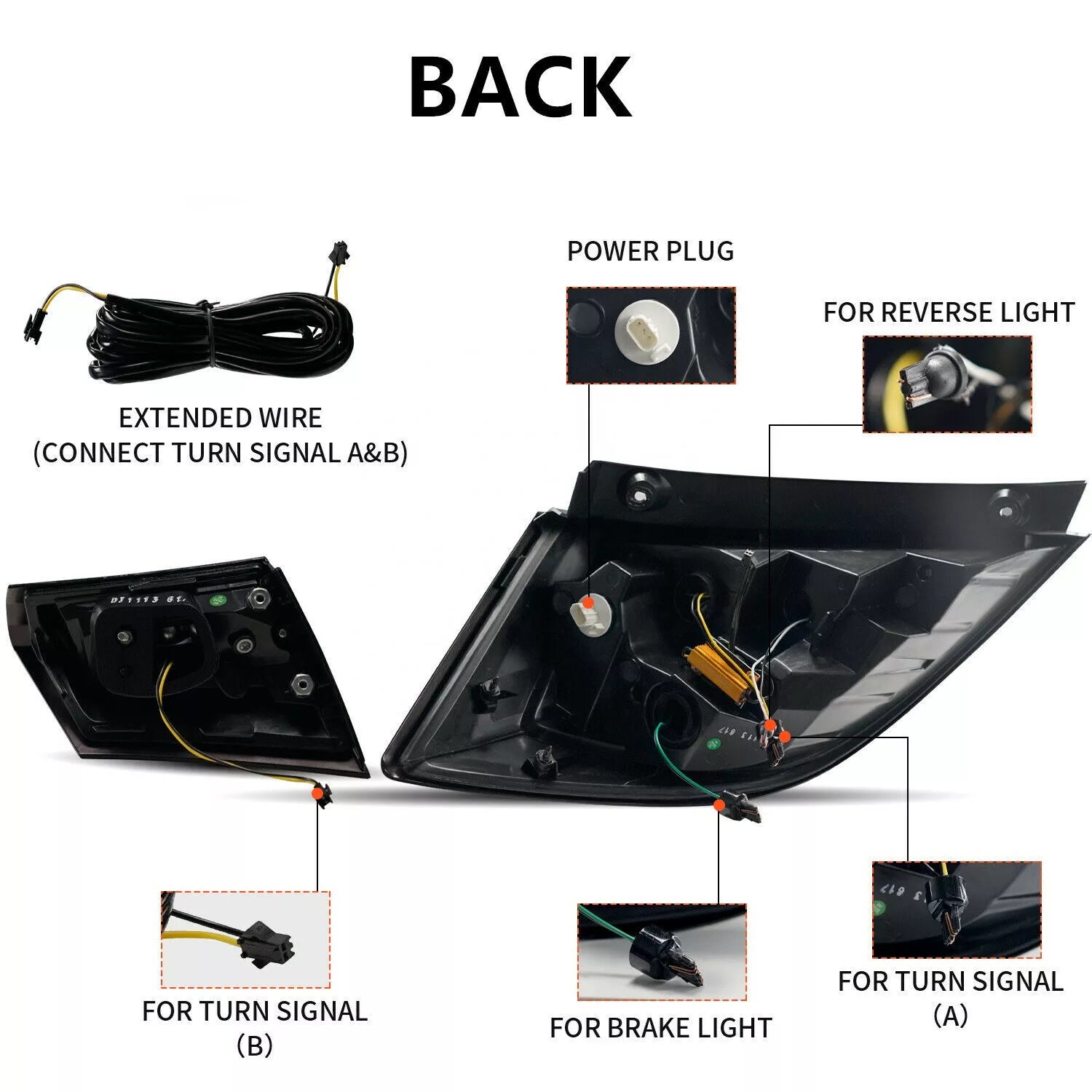 V2 Smoked Taillights LED Sequential TailLight Set - Honda Civic 2016-2021 Hatchback Type R.