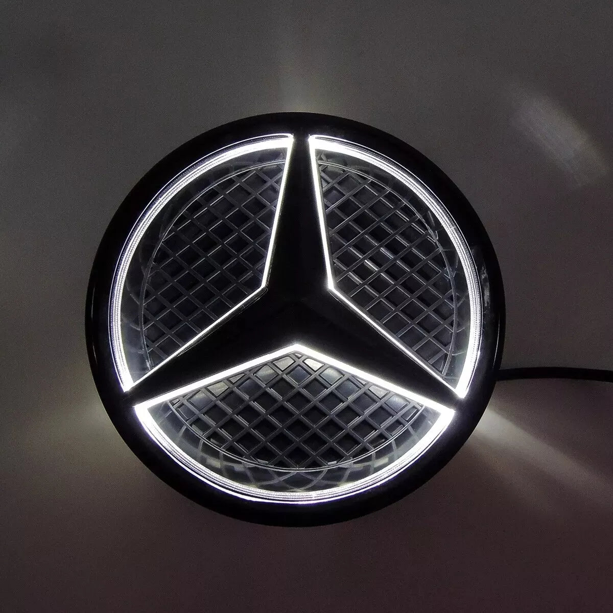 Gloss Black Front Grille w/ LED Logo - Mercedes Benz W205 C43 C250 C300.
